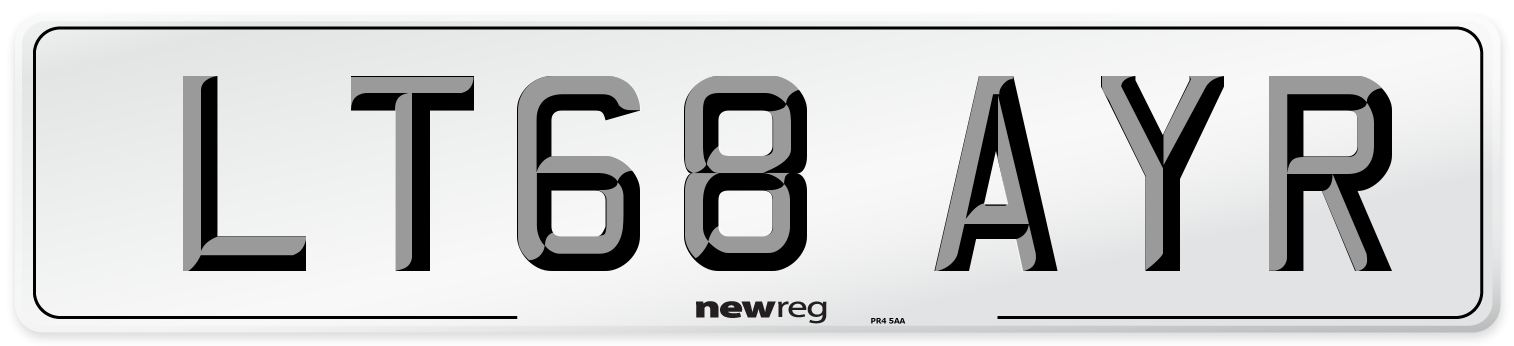 LT68 AYR Number Plate from New Reg